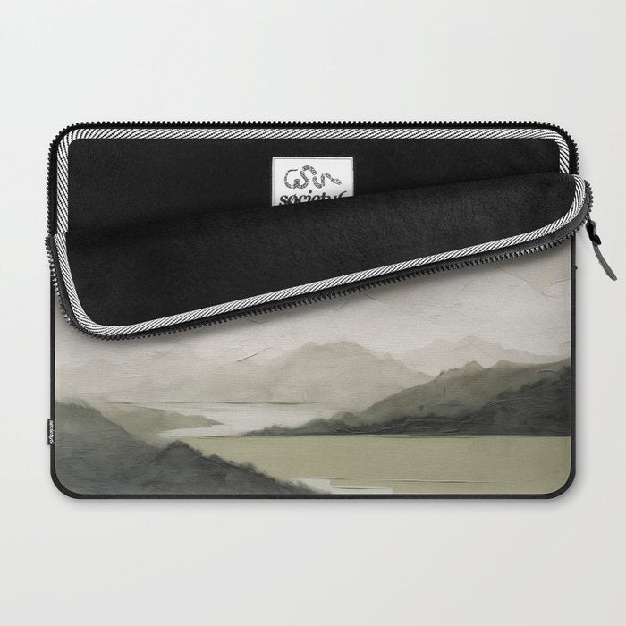 Sage Landscape Painting II Laptop Sleeve Gallery Image 2