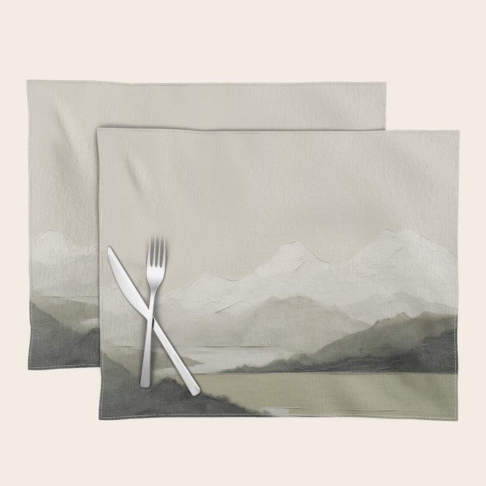 Sage Landscape Painting II Placemat Gallery Image 1