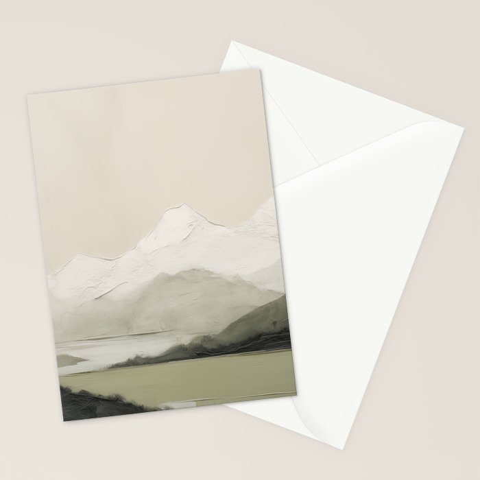 Sage Landscape Painting II Stationery Card Gallery Image 2