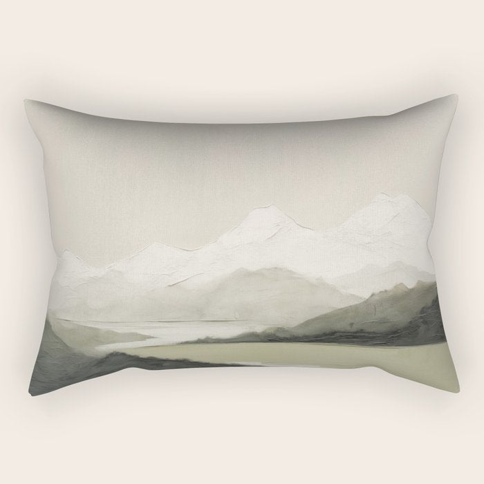 Sage Landscape Painting II Rectangular Pillow Gallery Image 2