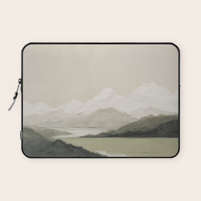 Sage Landscape Painting II Laptop Sleeve Gallery Image 1