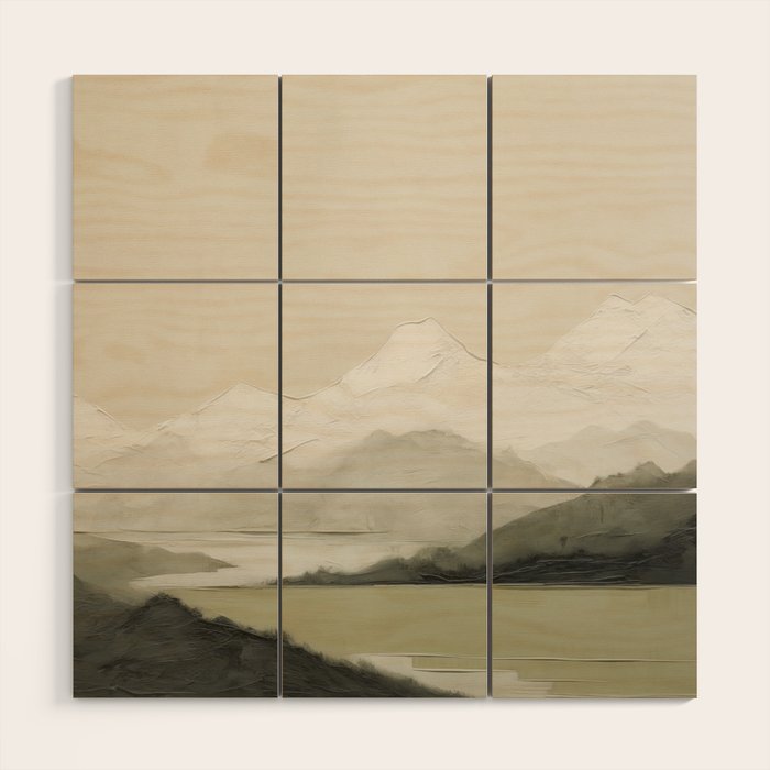 Sage Landscape Painting II Wood Wall Art Gallery Image 1