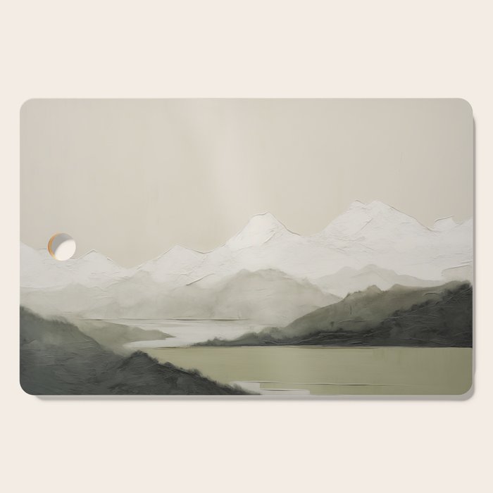 Sage Landscape Painting II Cutting Board Gallery Image 1