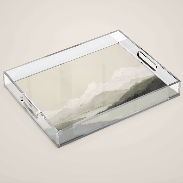 Sage Landscape Painting II Acrylic Tray Gallery Image 1