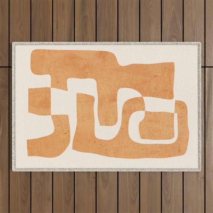 Abstract Shapes Modern Art 24 Outdoor Rug Gallery Image 1