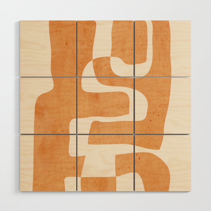 Abstract Shapes Modern Art 24 Wood Wall Art Gallery Image 1