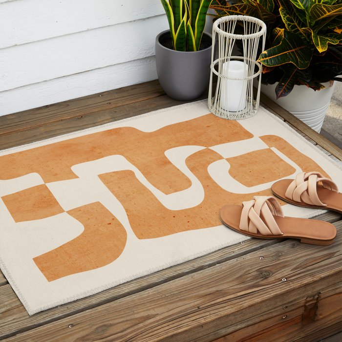 Abstract Shapes Modern Art 24 Outdoor Rug Gallery Image 2