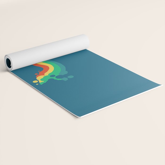 Fat Unicorn on Rainbow Jetpack Yoga Mat Gallery Image 2