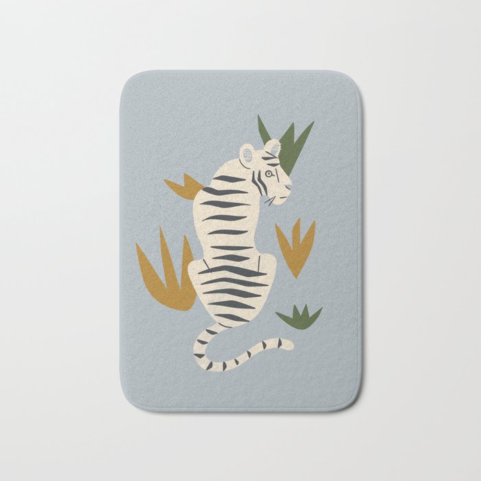 White Tiger Bath Mat Gallery Image 1