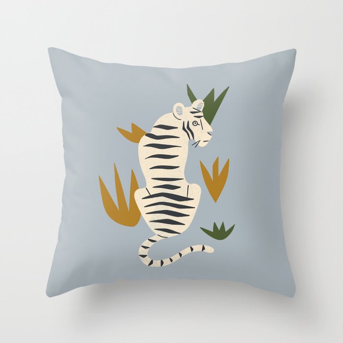 White Tiger Throw Pillow Gallery Image 6