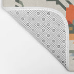 pixel folk ornaments floral embroidery Bath Mat Gallery Image 2