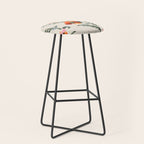 pixel folk ornaments floral embroidery Stool Gallery Image 1