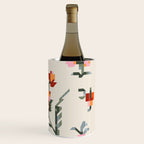 pixel folk ornaments floral embroidery Wine Chiller Gallery Image 3