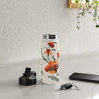 pixel folk ornaments floral embroidery Water Bottle Gallery Image 4
