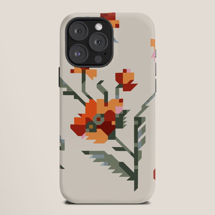 pixel folk ornaments floral embroidery iPhone Case Gallery Image 12