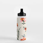 pixel folk ornaments floral embroidery Water Bottle Gallery Image 2
