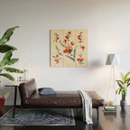 pixel folk ornaments floral embroidery Wood Wall Art Gallery Image 2