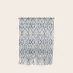 South Western boho abstract Ikat pattern - Indigo Ivory Wall Hanging Gallery Image 1