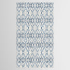 South Western boho abstract Ikat pattern - Indigo Ivory Tablecloth Gallery Image 2