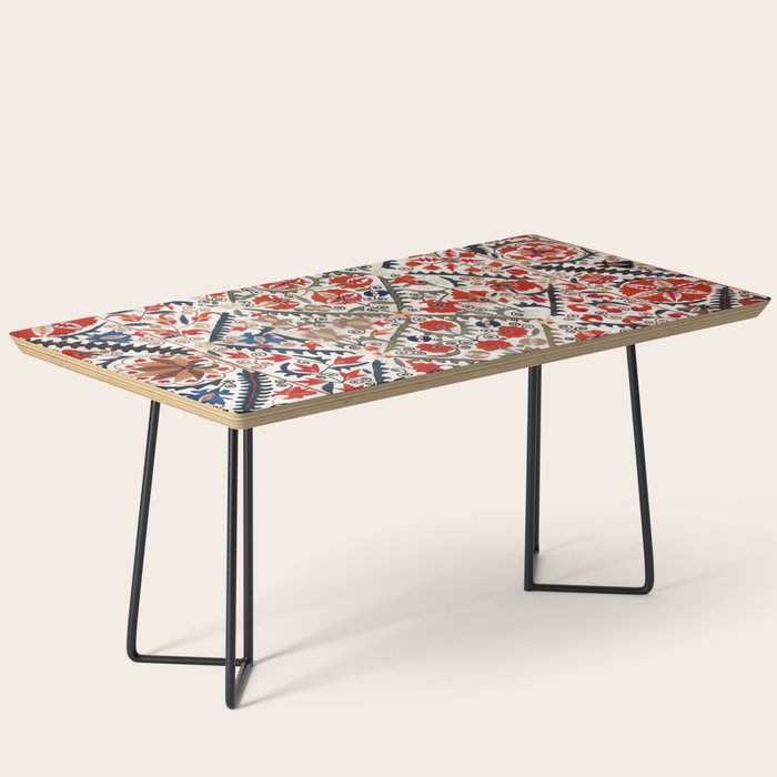Bokhara Nim Suzani Southwest Uzbekistan Embroidery Print Coffee Table Gallery Image 1