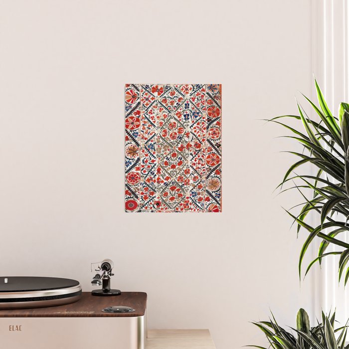 Bokhara Nim Suzani Southwest Uzbekistan Embroidery Print Poster Gallery Image 2