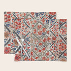 Bokhara Nim Suzani Southwest Uzbekistan Embroidery Print Placemat Gallery Image 1