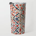 Bokhara Nim Suzani Southwest Uzbekistan Embroidery Print Travel Mug Gallery Image 3