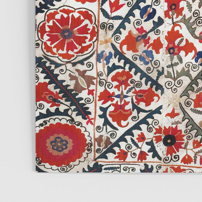 Bokhara Nim Suzani Southwest Uzbekistan Embroidery Print Poster Gallery Image 3