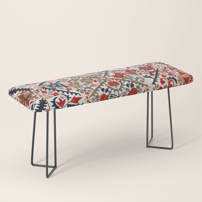 Bokhara Nim Suzani Southwest Uzbekistan Embroidery Print Bench Gallery Image 1