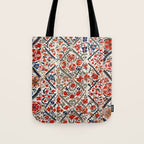 Bokhara Nim Suzani Southwest Uzbekistan Embroidery Print Tote Bag Gallery Image 1