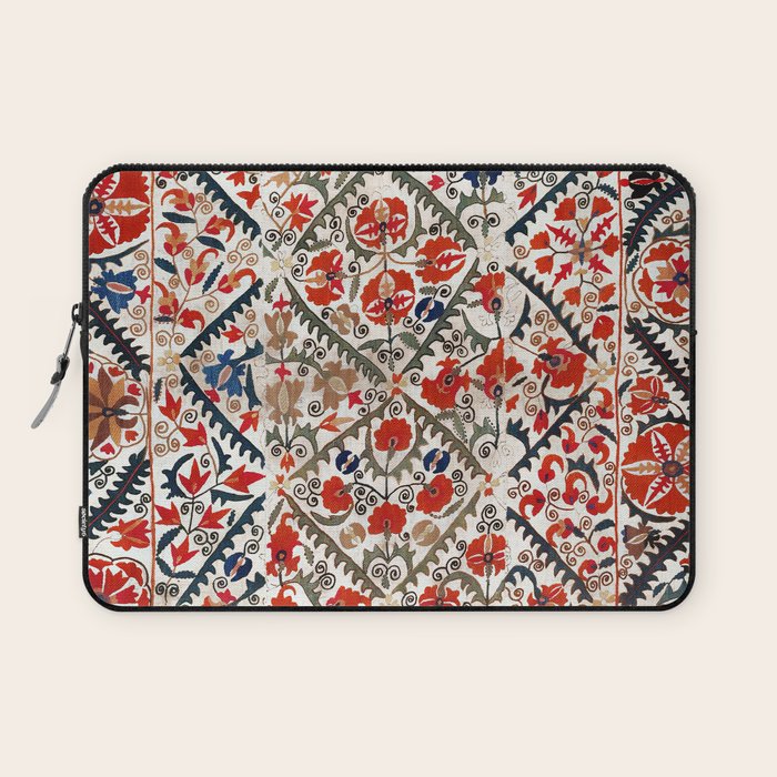 Bokhara Nim Suzani Southwest Uzbekistan Embroidery Print Laptop Sleeve Gallery Image 1