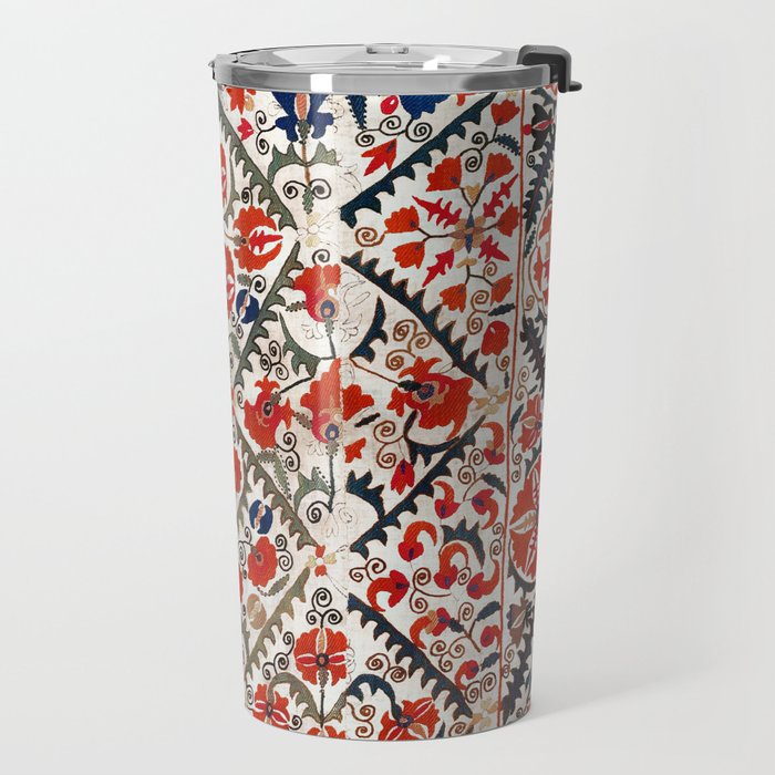 Bokhara Nim Suzani Southwest Uzbekistan Embroidery Print Travel Mug Gallery Image 2