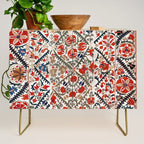 Bokhara Nim Suzani Southwest Uzbekistan Embroidery Print Credenza Gallery Image 1