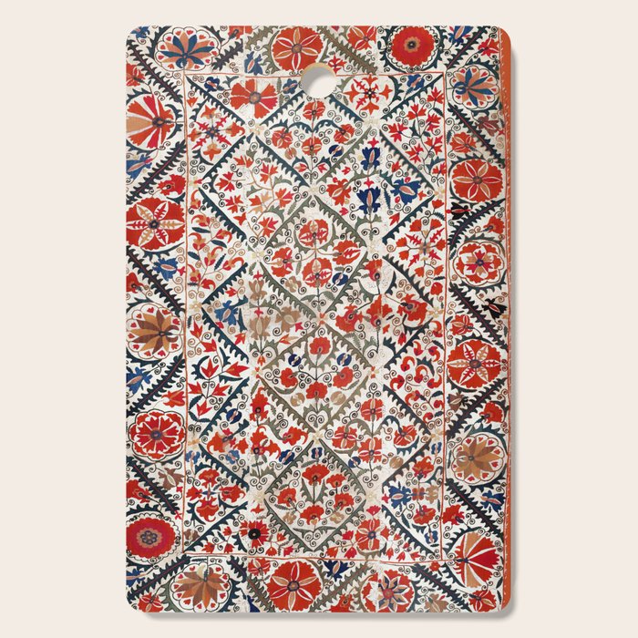 Bokhara Nim Suzani Southwest Uzbekistan Embroidery Print Cutting Board Gallery Image 1