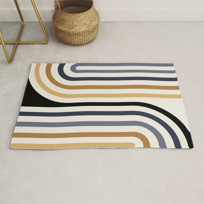 Bold Curvature Stripes III Rug Gallery Image 1