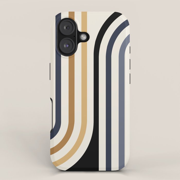 Bold Curvature Stripes III iPhone Case Gallery Image 1