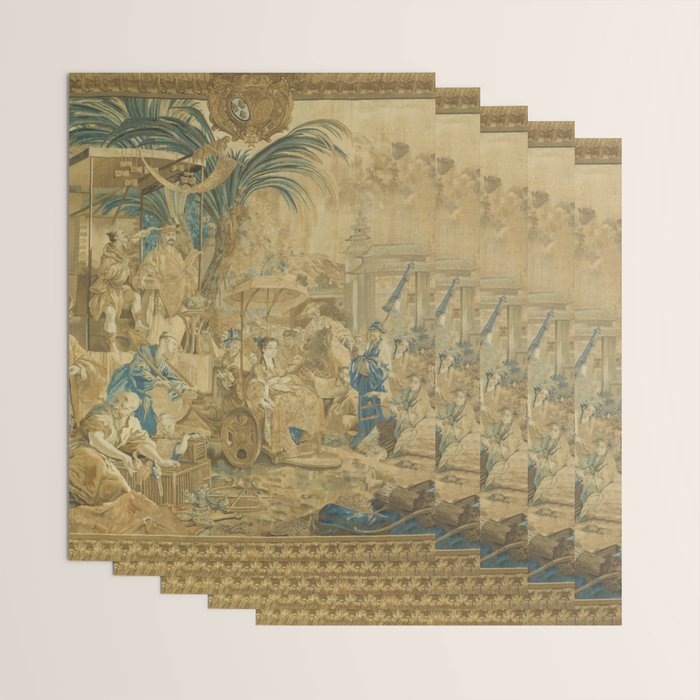 Antique 18th Century 'Chinese Fair' French Beauvais Tapestry Francois Boucher Wrapping Paper Gallery Image 3