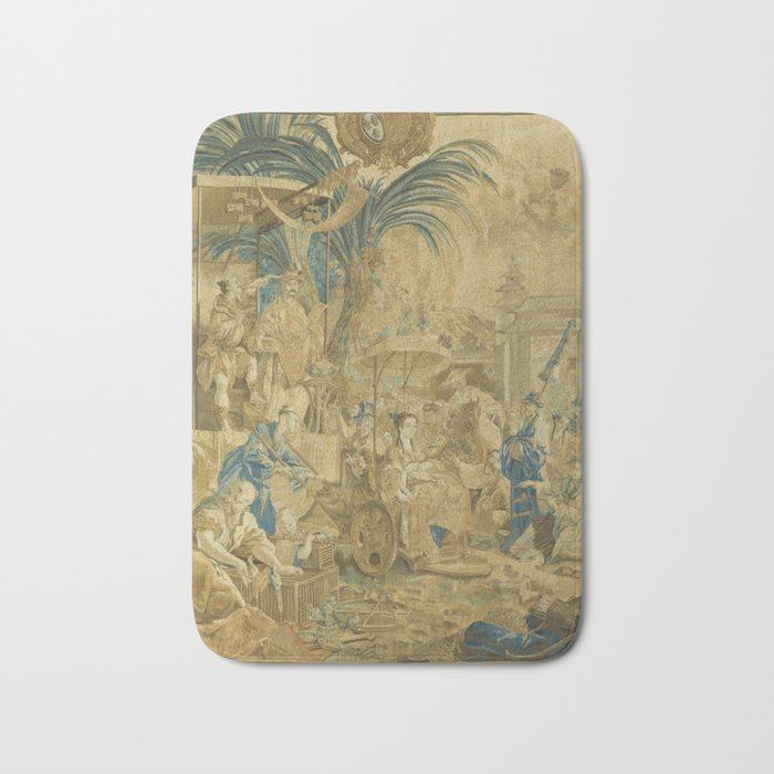 Antique 18th Century 'Chinese Fair' French Beauvais Tapestry Francois Boucher Bath Mat Gallery Image 1