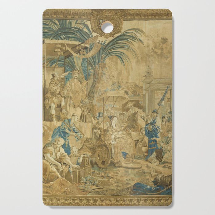 Antique 18th Century 'Chinese Fair' French Beauvais Tapestry Francois Boucher Cutting Board Gallery Image 1