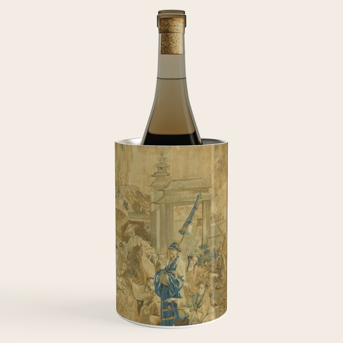Antique 18th Century 'Chinese Fair' French Beauvais Tapestry Francois Boucher Wine Chiller Gallery Image 3