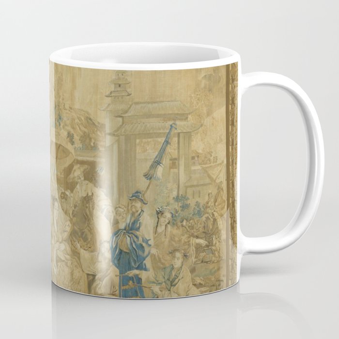 Antique 18th Century 'Chinese Fair' French Beauvais Tapestry Francois Boucher Coffee Mug Gallery Image 1