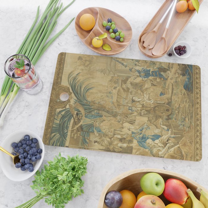 Antique 18th Century 'Chinese Fair' French Beauvais Tapestry Francois Boucher Cutting Board Gallery Image 2