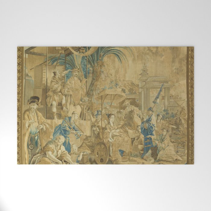 Antique 18th Century 'Chinese Fair' French Beauvais Tapestry Francois Boucher Welcome Mat Gallery Image 1