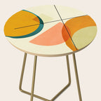 mid century geometric shapes painted abstract III Side Table Gallery Image 2