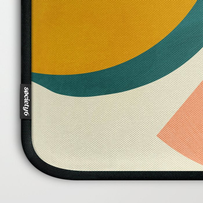 mid century geometric shapes painted abstract III Laptop Sleeve Gallery Image 3