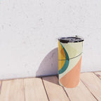 mid century geometric shapes painted abstract III Travel Mug Gallery Image 4