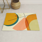 mid century geometric shapes painted abstract III Rug Gallery Image 1