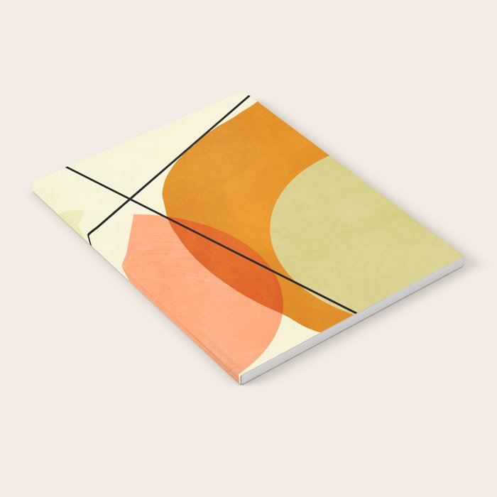 mid century geometric shapes painted abstract III Notebook Gallery Image 1