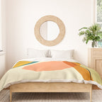 mid century geometric shapes painted abstract III Duvet Cover Gallery Image 3