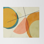 mid century geometric shapes painted abstract III Throw Blanket Gallery Image 2